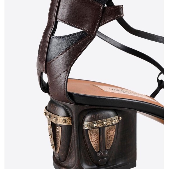 Brown and Black New Tribal Chunky Heel Gladiator It's used. I wear it Once - Picture 4 of 7